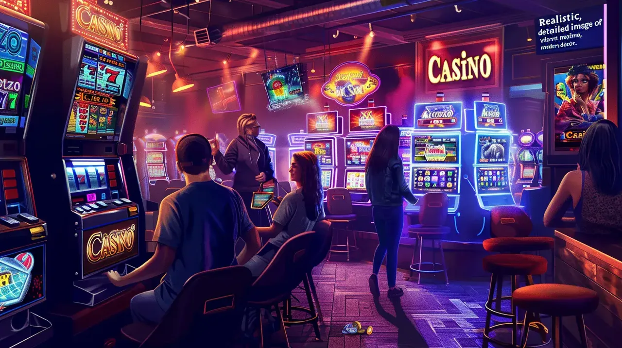 Bonus casinò online Italia — sala da gioco moderna con slot e roulette